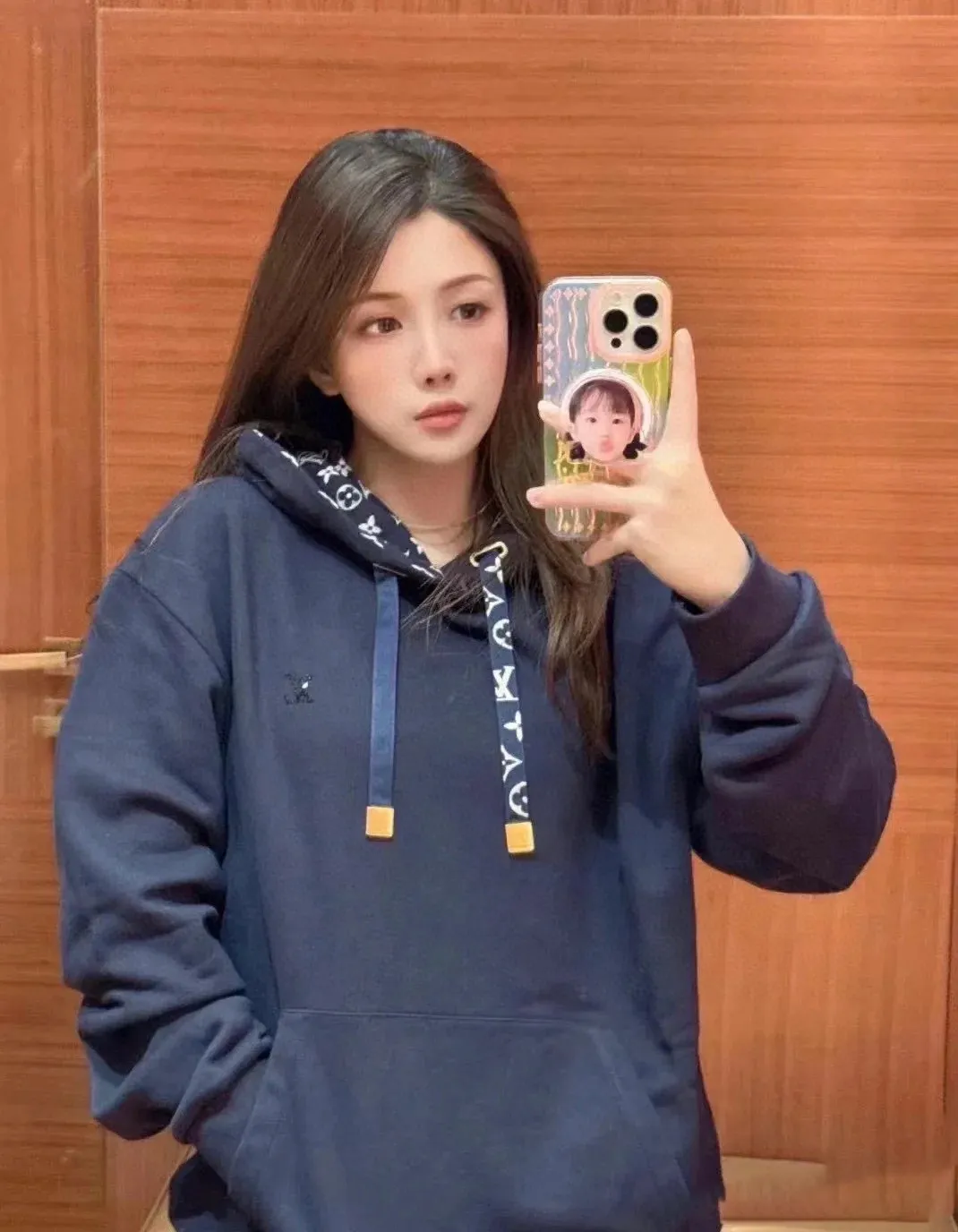 Louis Vuitton/Louis Vuitton Floral Cable Hooded Sweatshirt